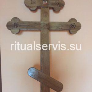 Крест на могилу дубовый "Трилистник"